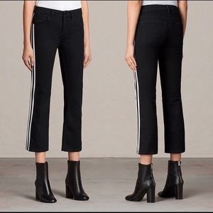 ALL SAINTS Heidi Cropped Black/White Striped